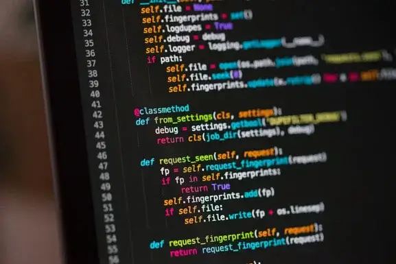 Workspace with code and device