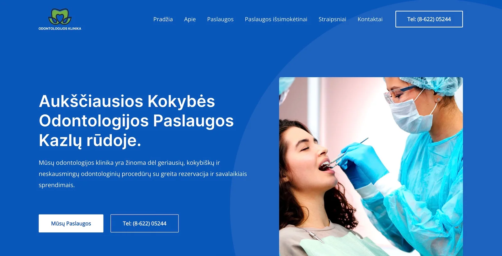 Interneto svetainės odontologijos klinikoms