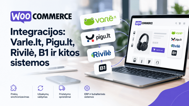 WooCommerce integracijos Varle.lt, Pigu.lt