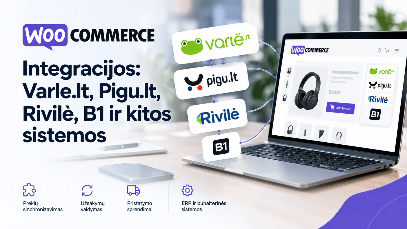 WooCommerce integracijos Varle.lt, Pigu.lt