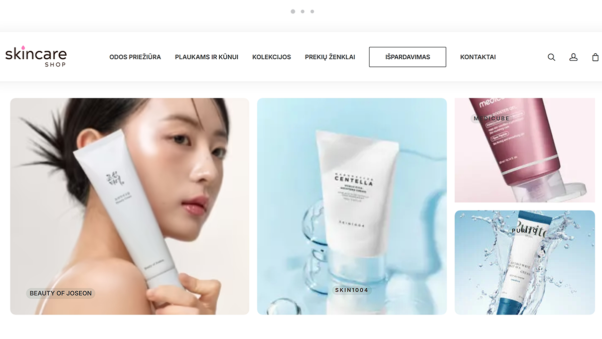 Skincareshop elektroninė parduotuvė