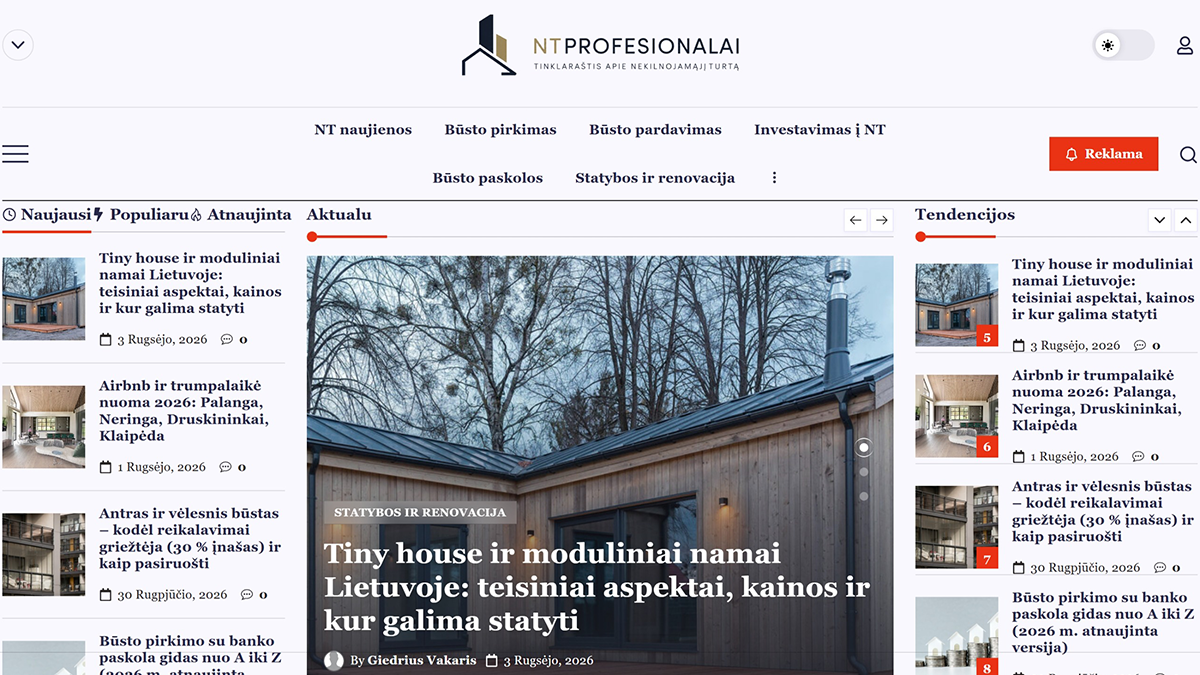 NT Profesionalai svetainė